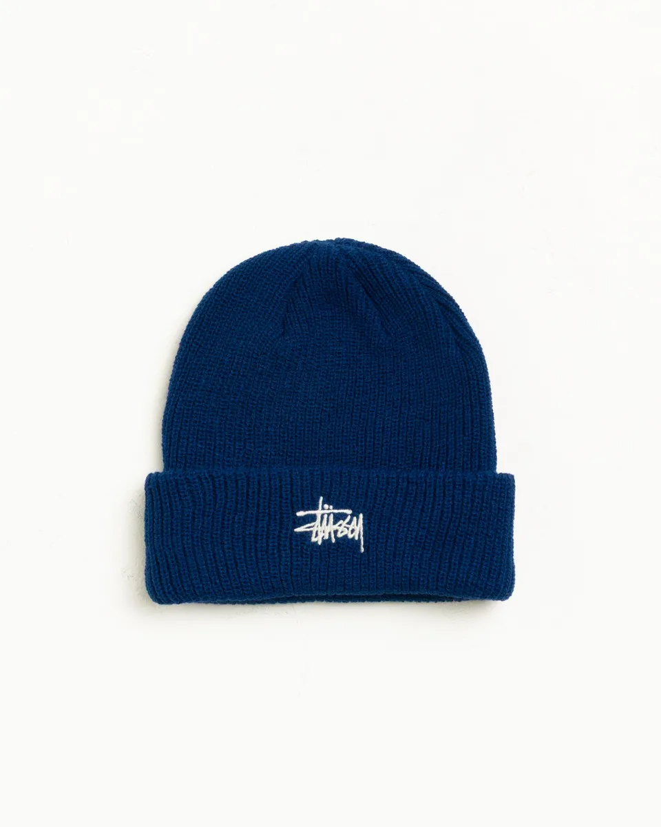 Stussy Basic Cuff Beanie berretto Blueberry acrilico taglia unica