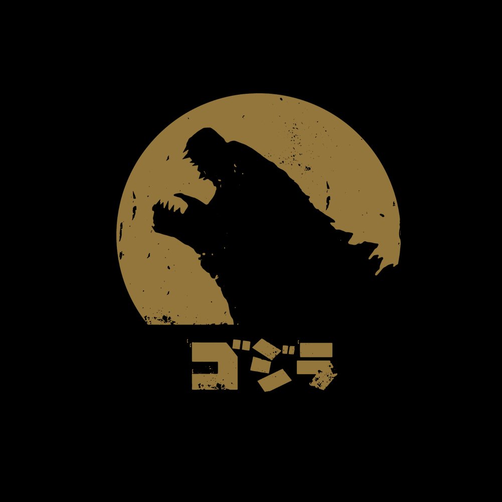 Makaya Godzilla Manga T-Shirt Donna Cotone Nera M