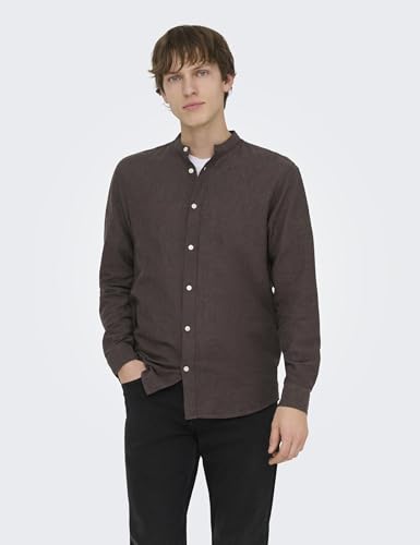 ONLY & SONS Onscaiden Life LS Camicia Lino Uomo Mao