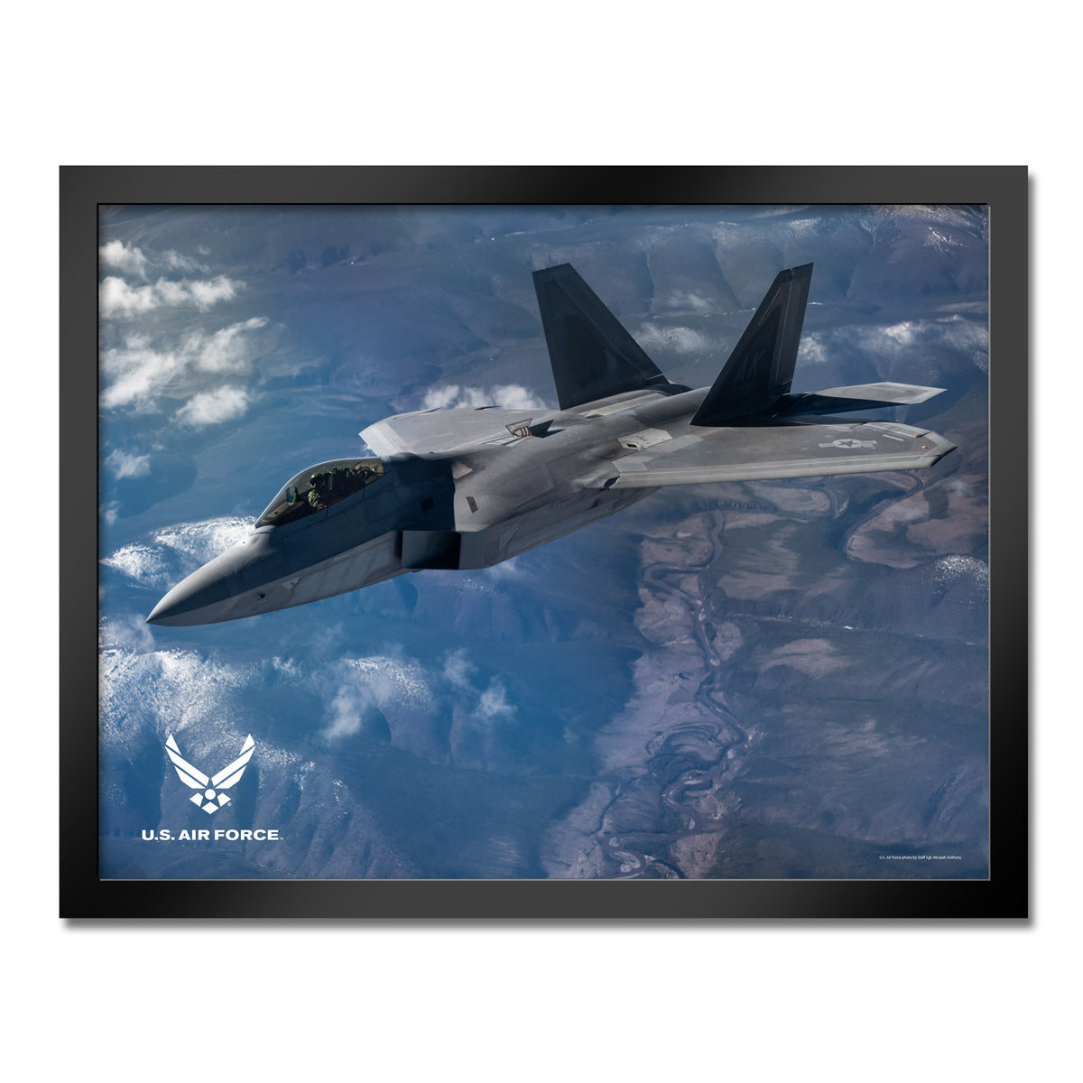 7.62 Design F-22 U.S. Air Force stampa incorniciata 35x50