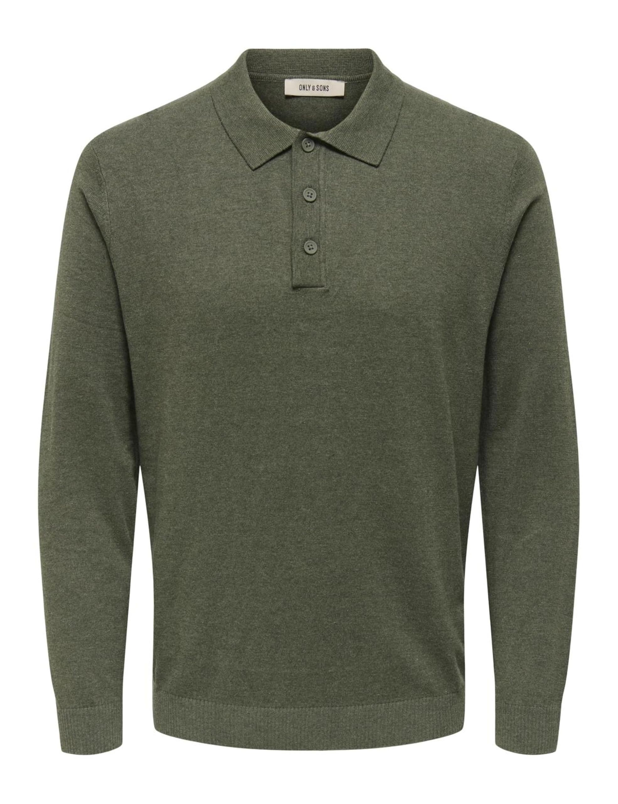 ONLY & SONS ONSLOUI Polo Maglia Lunga Caffè