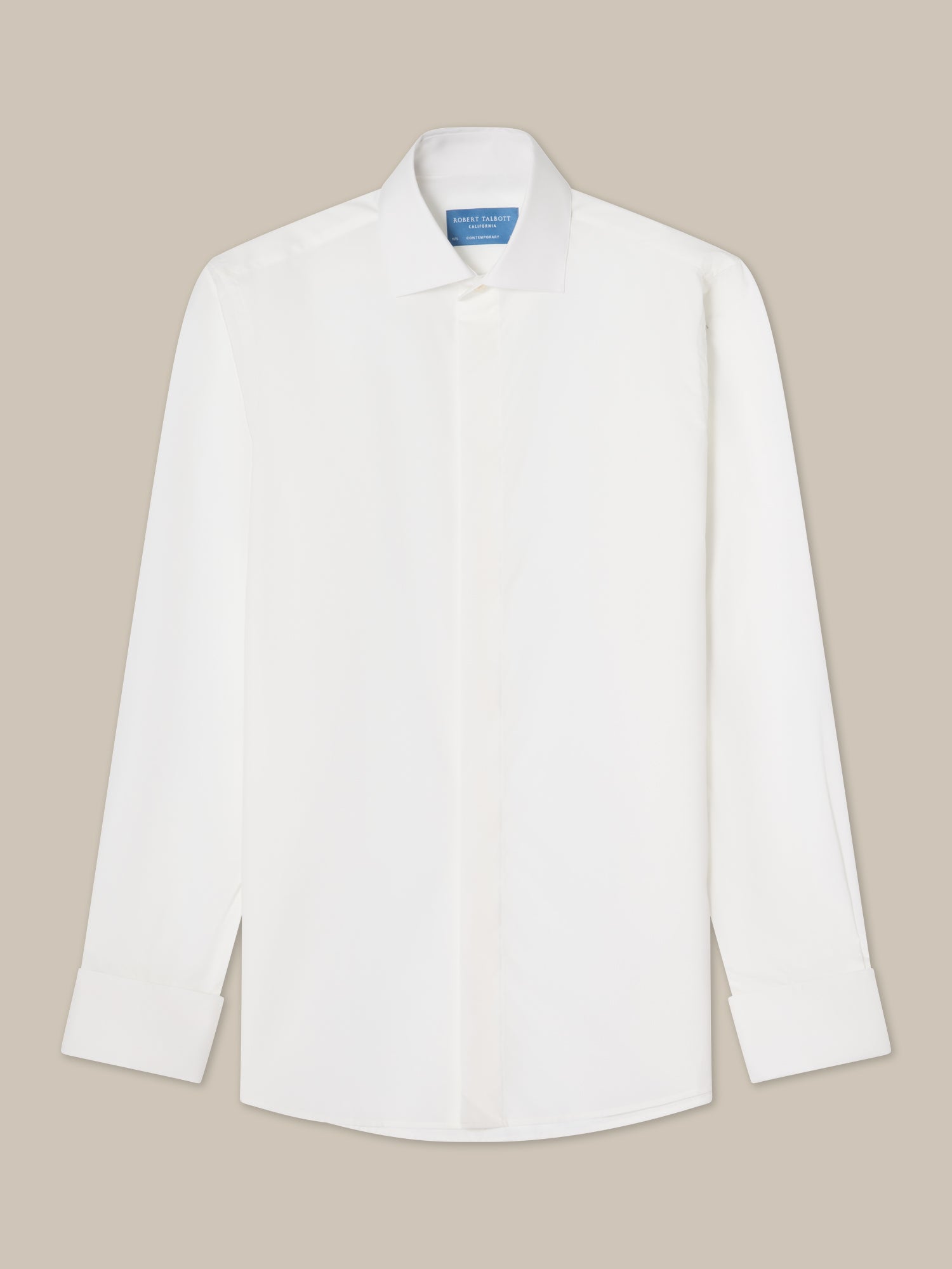 Robert Talbott Reynolds camicia smoking cotone bianca