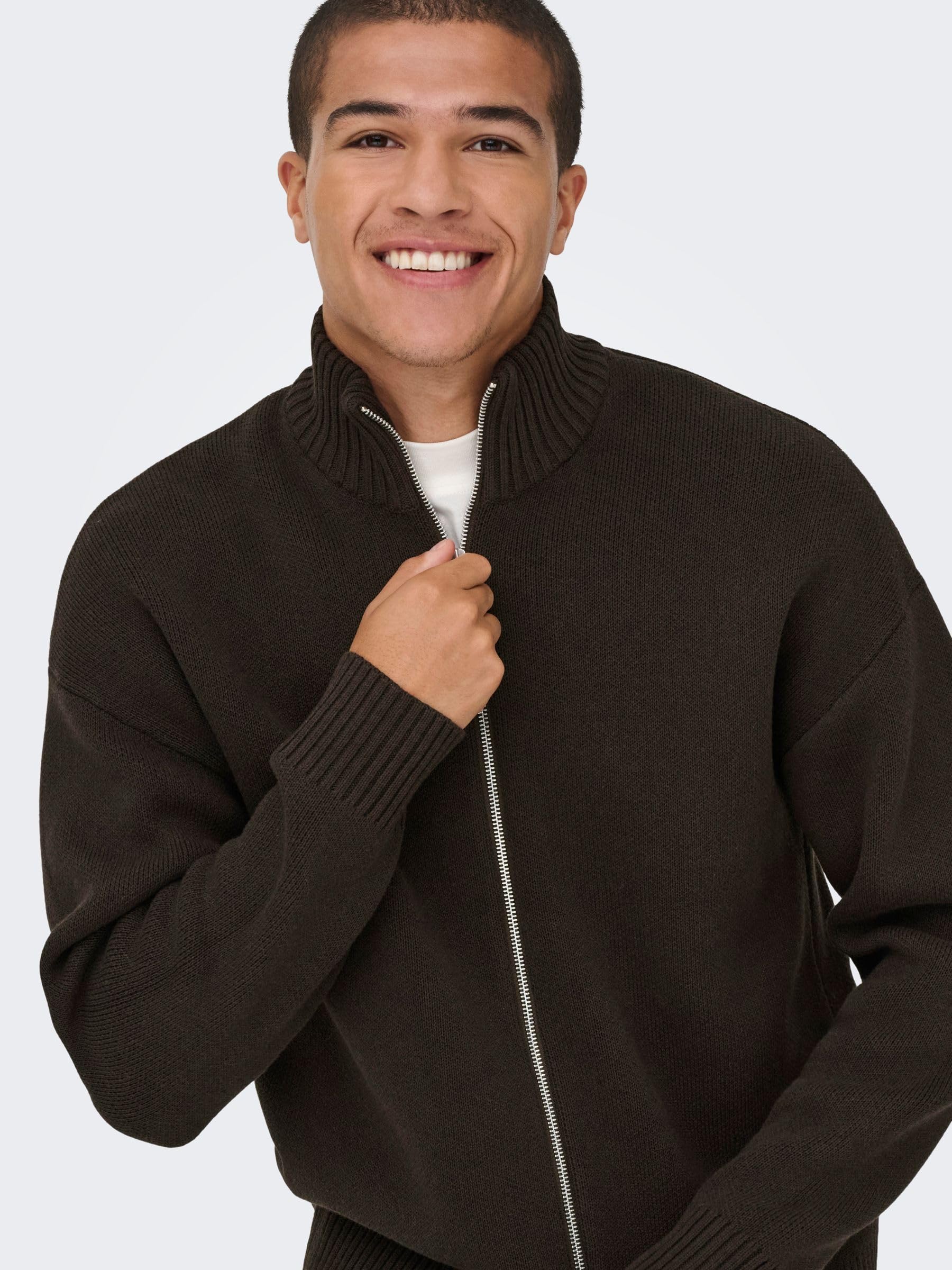 Only & Sons Onsblake DS cardigan uomo XS chicco di caffè
