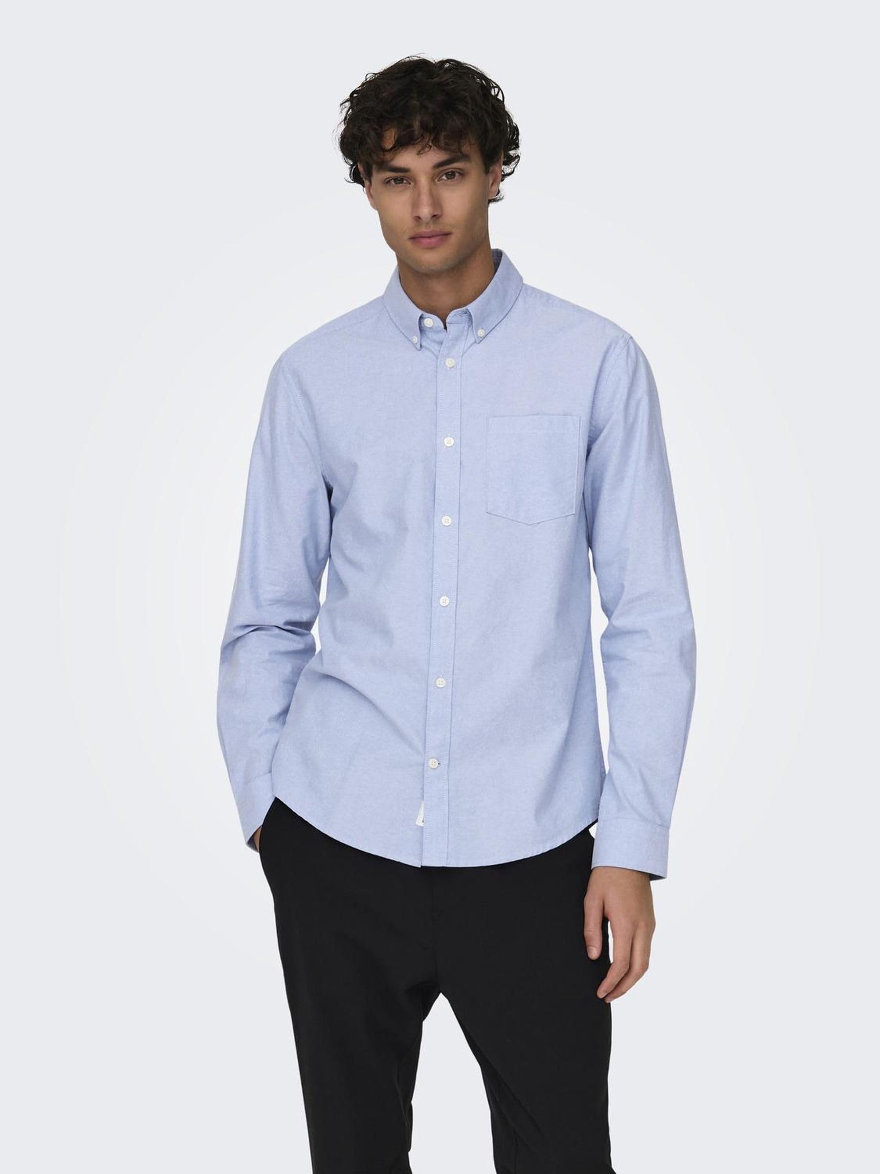 ONLY & SONS Onsneil Oxford Camicia Uomo Cotone