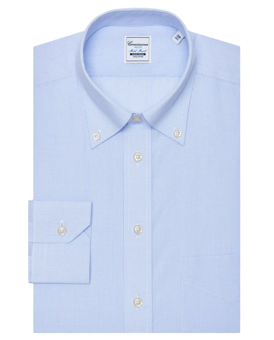 Camicissima Non Iron Monaco Camicia Righe Slim Button Down