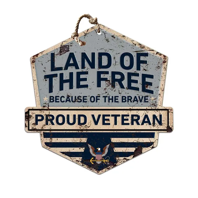 7.62 Design Navy Land of the Free targa 20x20 corda