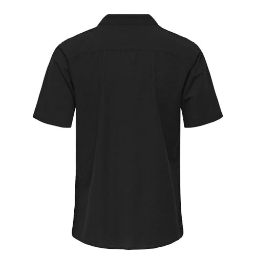 Only & Sons Cantley Camicia Uomo Nero Manica Corta