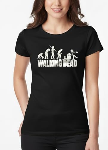 Makaya Zombie T-Shirt Donna Cotone Nera Taglia L