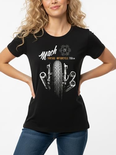 Makaya Mach IV Moto T-Shirt Donna Cotone Nera M