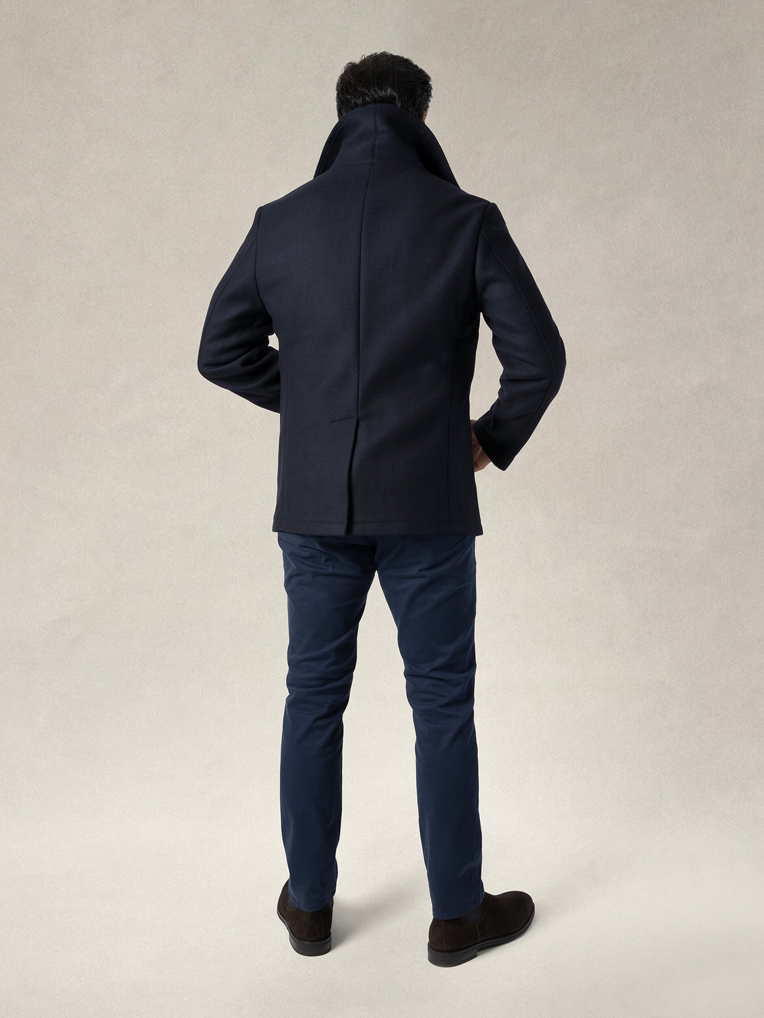 Robert Talbott Curtis Peacoat Lana Blu L