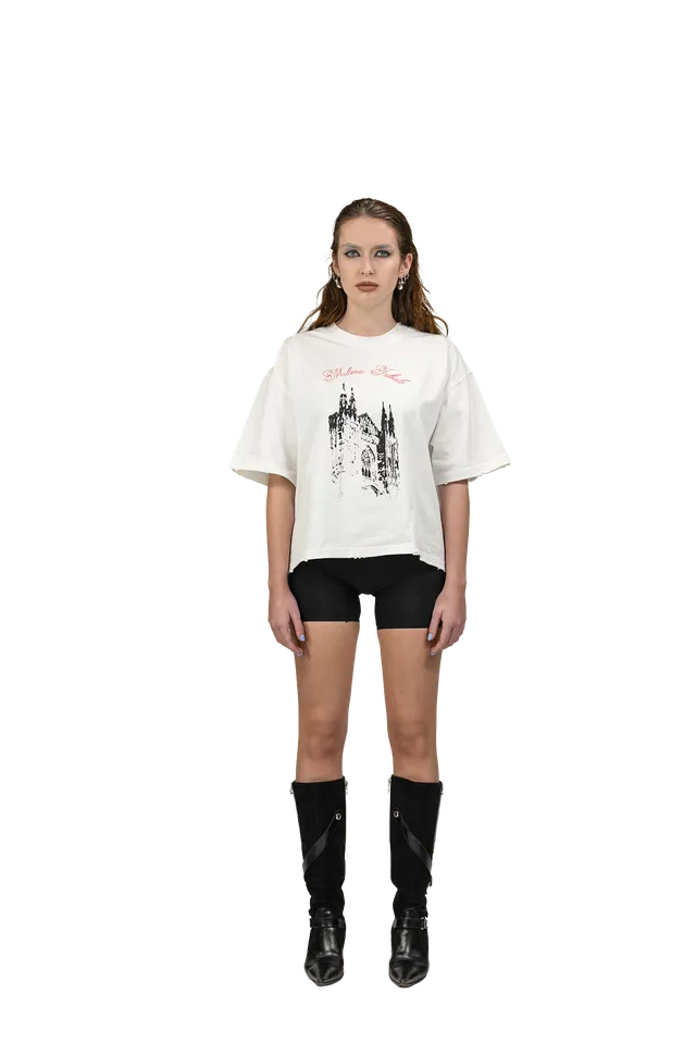 Tiat Milano tribale White Tribal Milan t-shirt bianca stampa