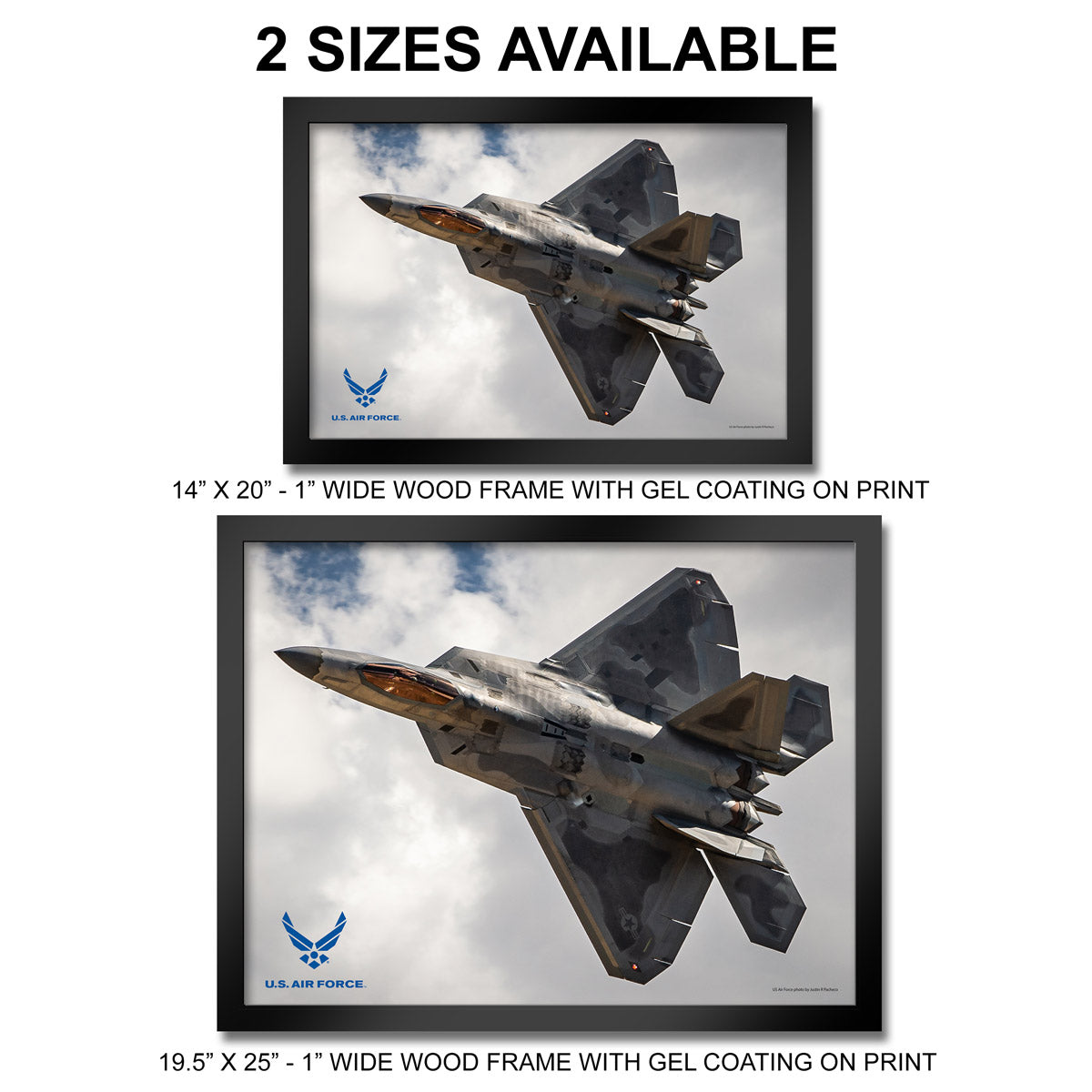 7.62 Design F-22 Stampa incorniciata 35x50 cm US Air Force