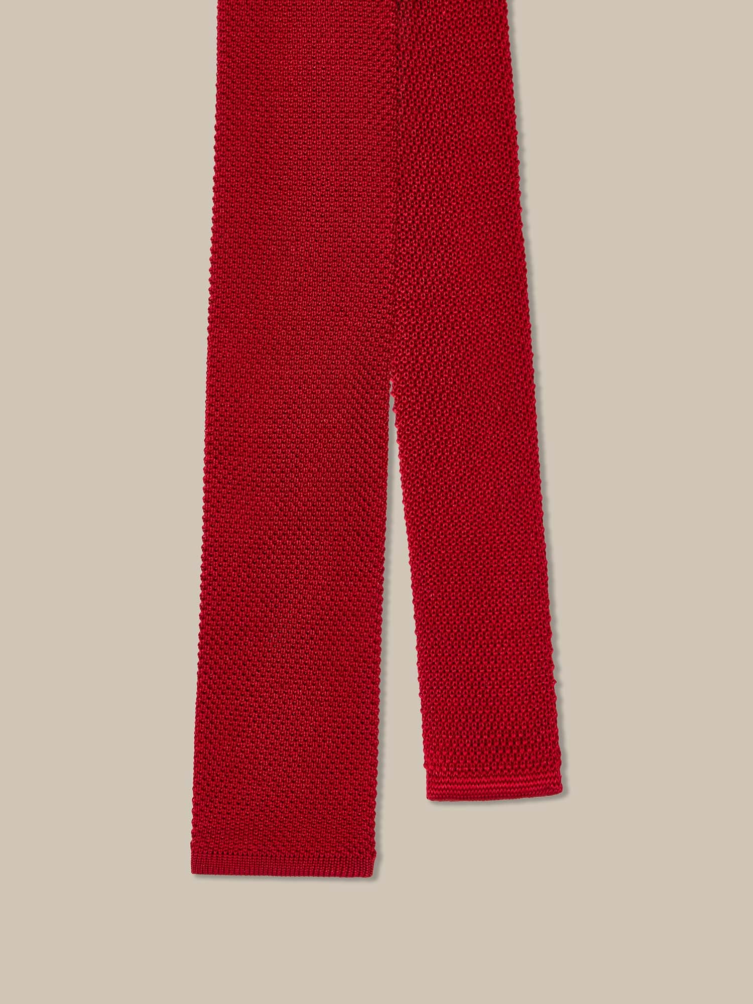 Robert Talbott Redford Silk Knit cravatta rossa REG in seta