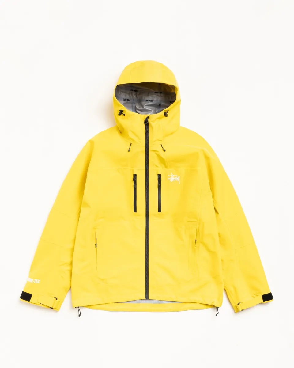 Stussy Outerwear Gore-Tex Guide Shell giacca gialla impermeabile