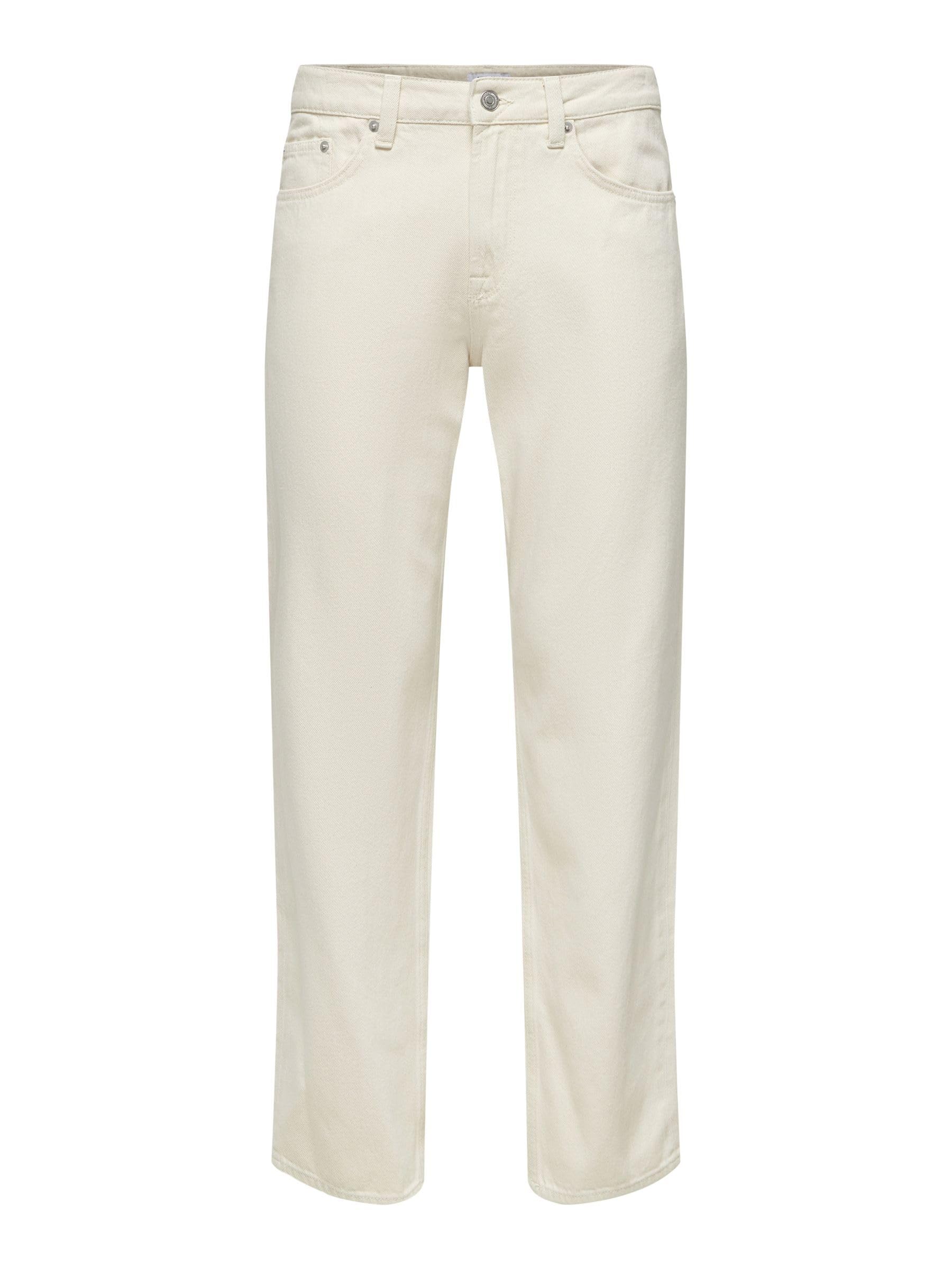 ONLY & SONS Onsedge 5917 jeans loose uomo ecru 30W/34L