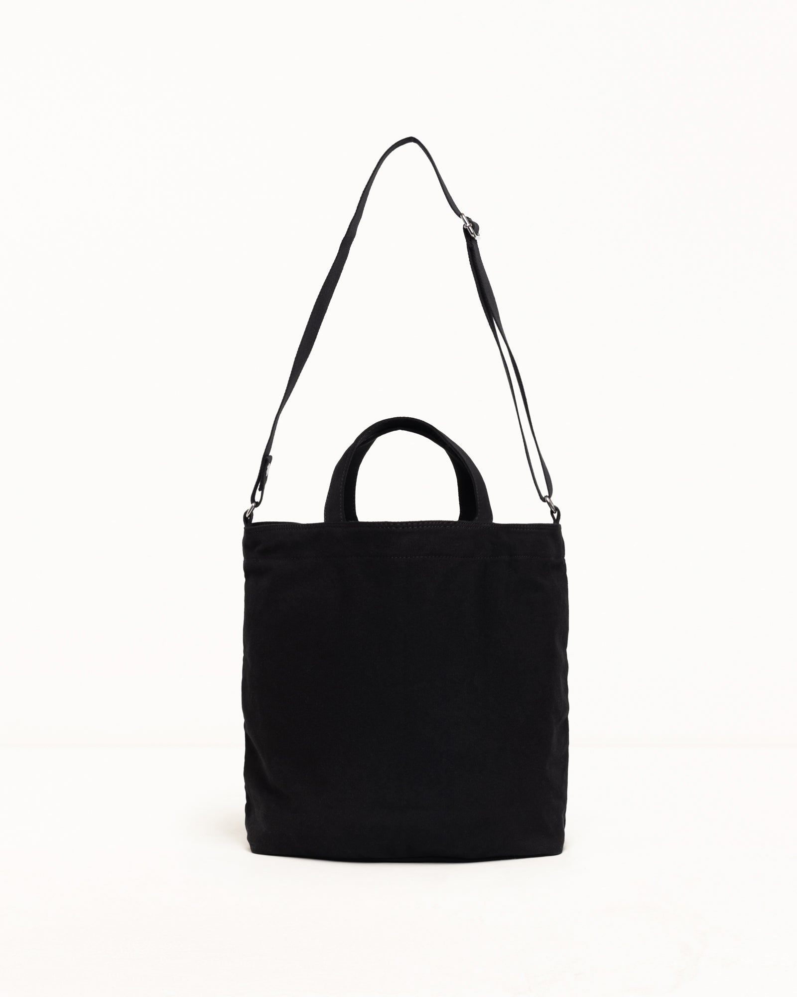 Stussy Canvas Crossbody Bag borsa nera cotone 37 cm