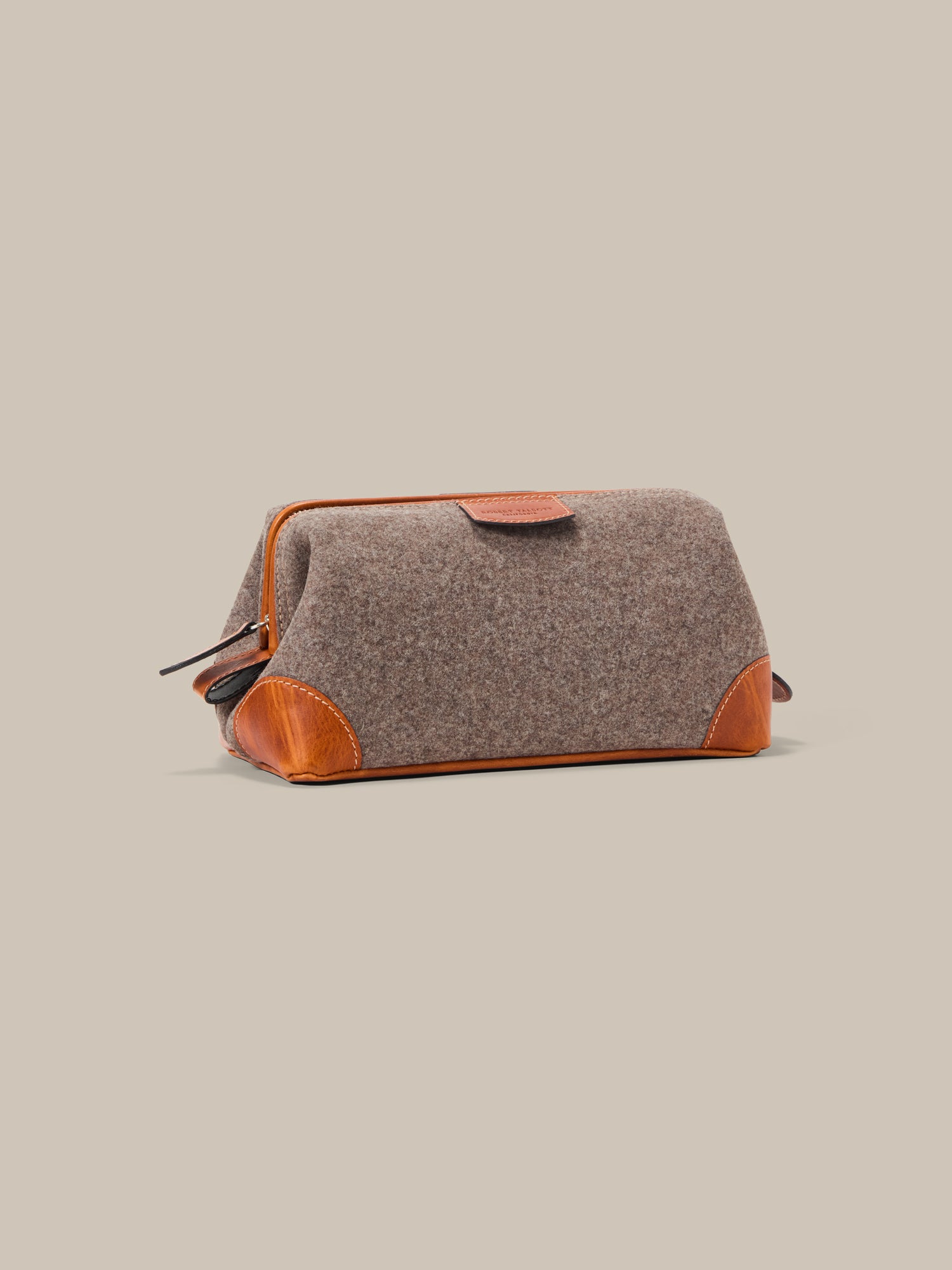 Robert Talbott Simpson Beauty Case Loden Grigio Pelle
