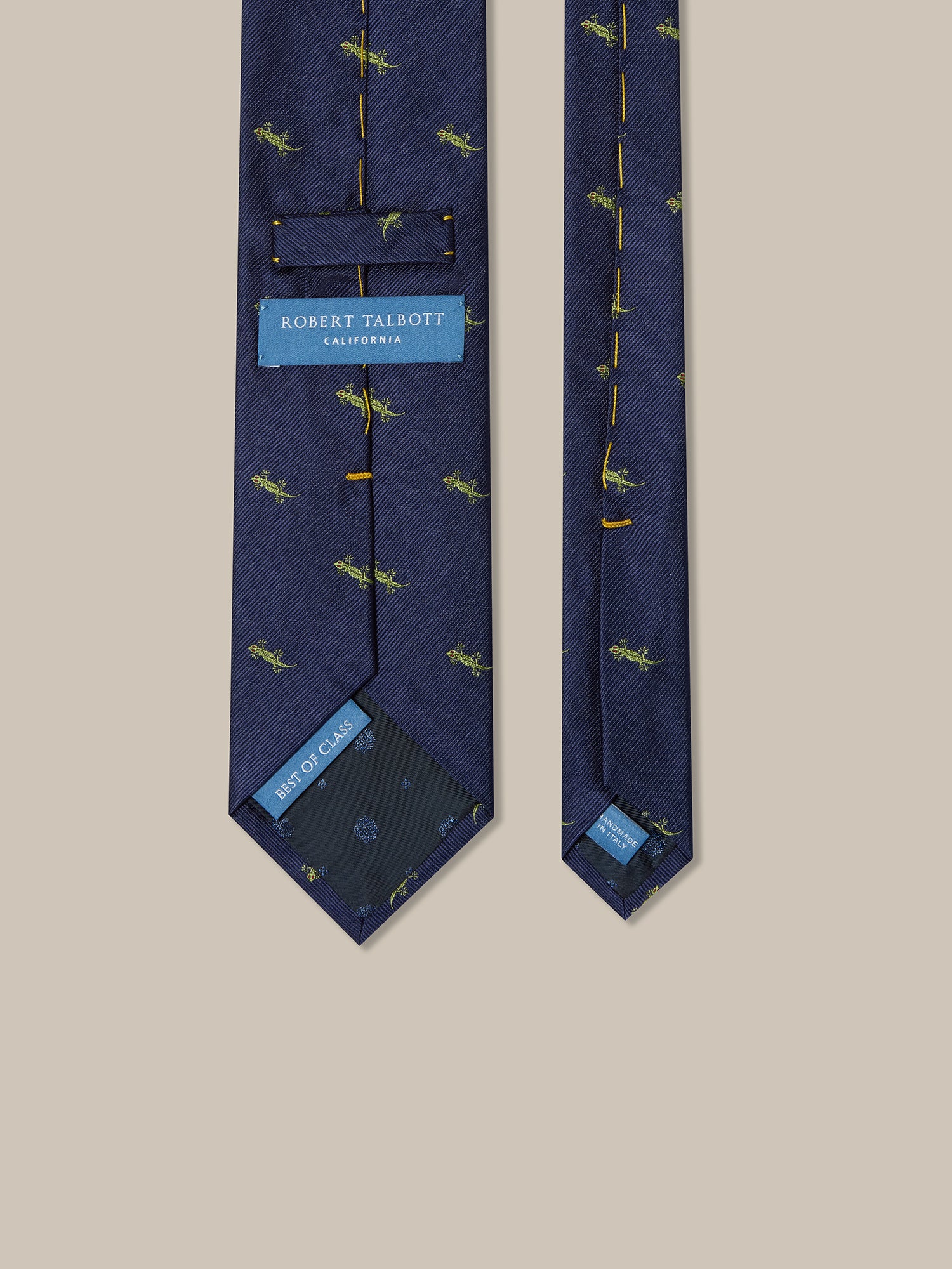 Robert Talbott Robert Newt Cravatta Seta Blu Navy
