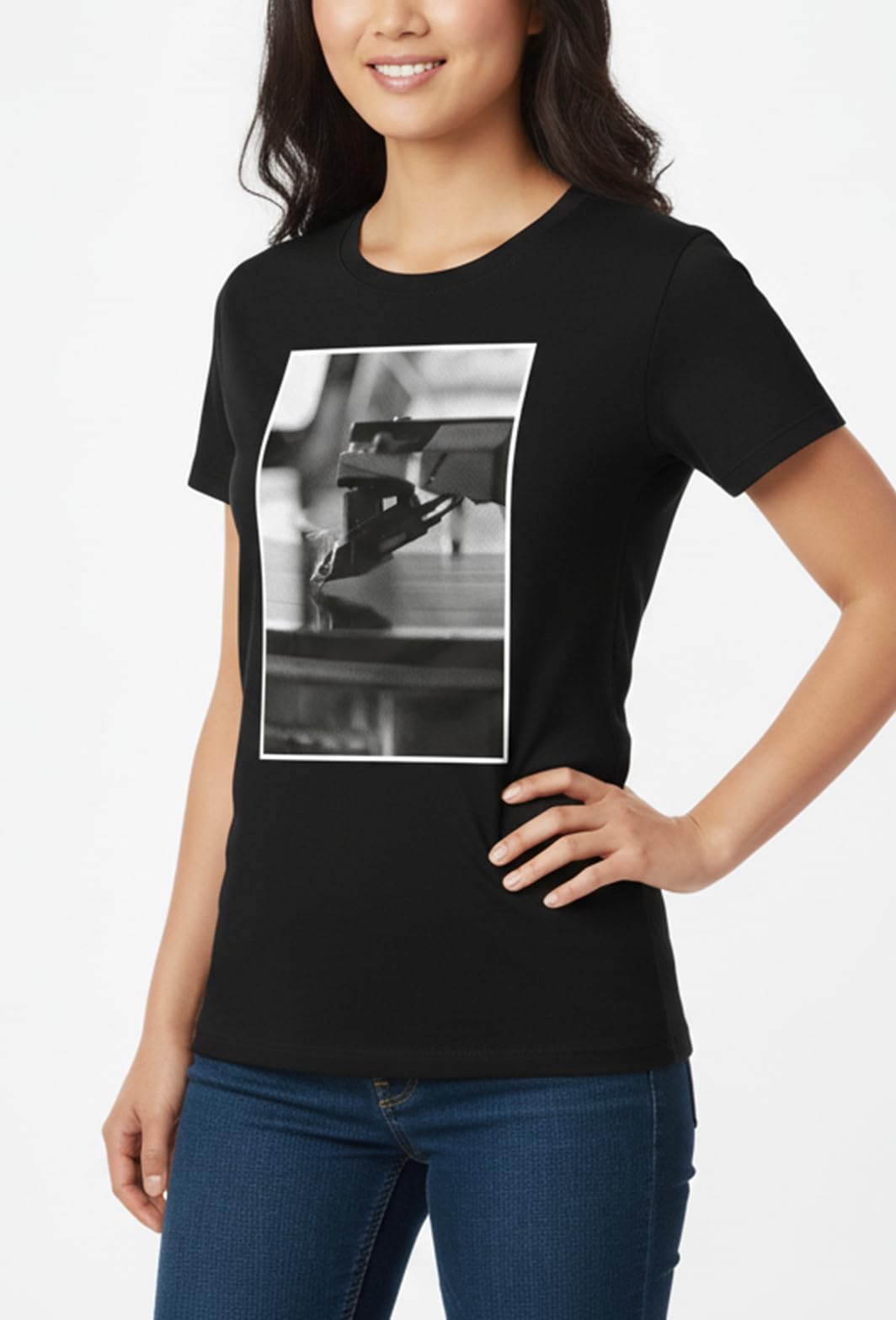 MAKAYA T-Shirt Donna Maglietta Cotone DJ Giradischi Taglia L