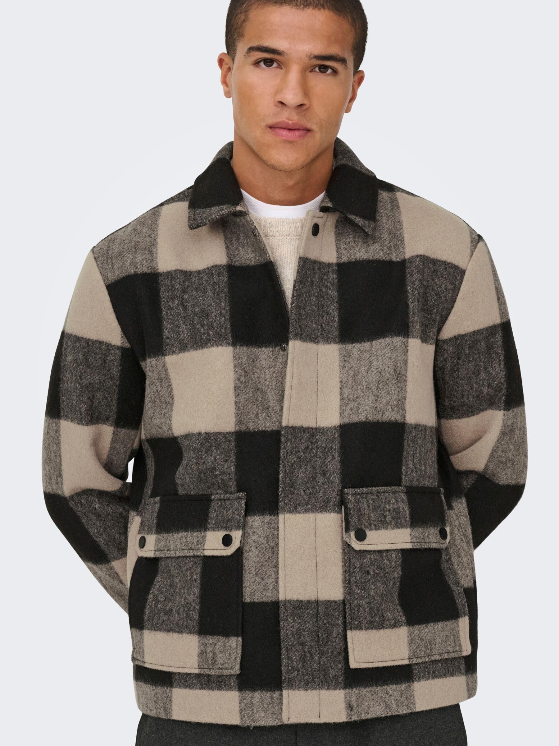 Only & Sons Onsconnor Giacca Uomo XXL Silver Lining