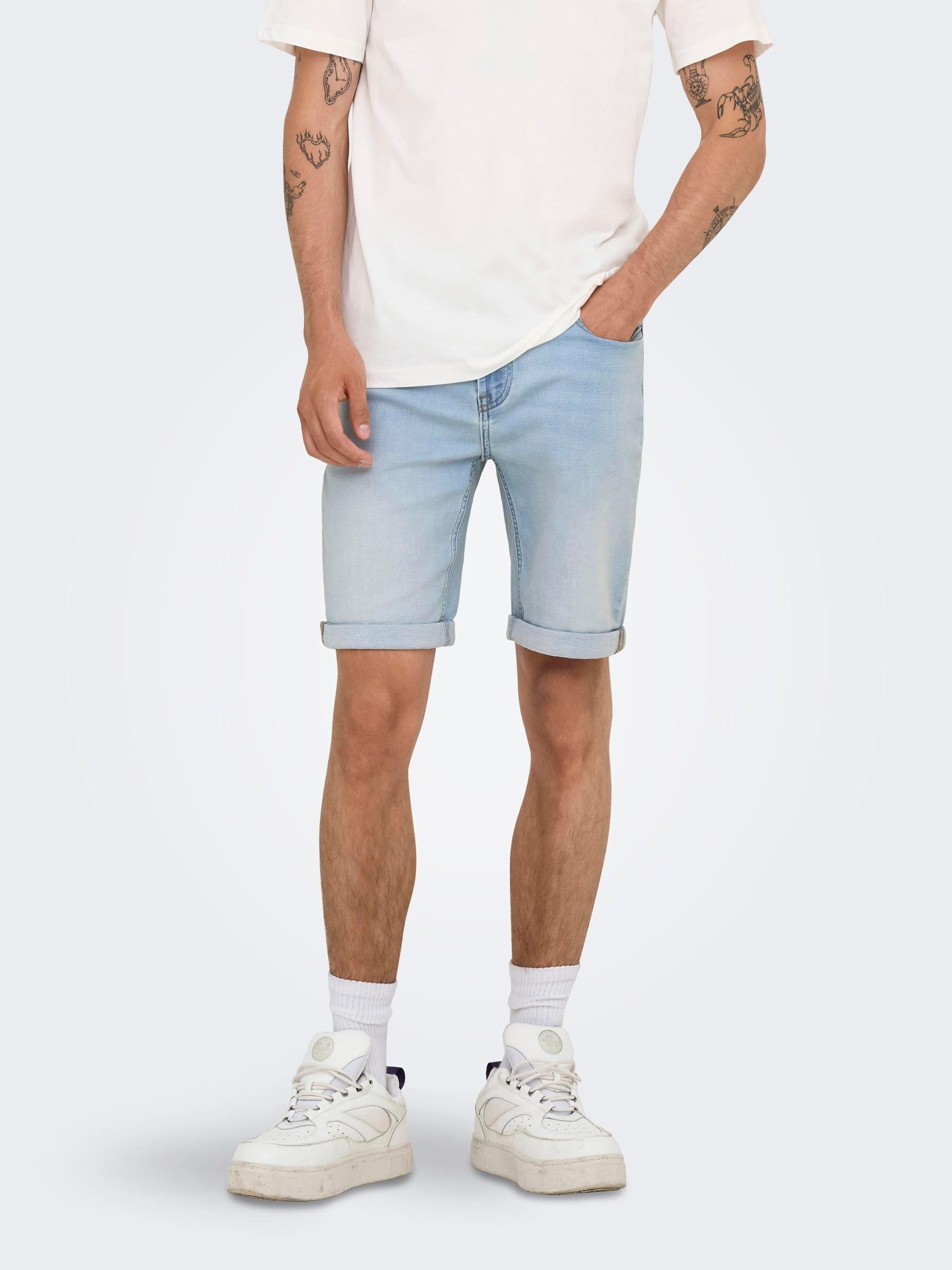 Only & Sons Onsply Regular Shorts Jeans Uomo S Blu