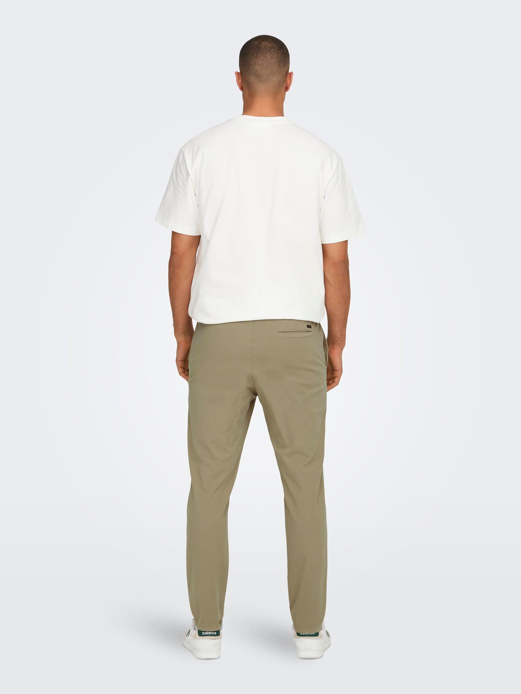 ONLY & SONS Pantaloni Onslinus Tapered Nero Taglia L