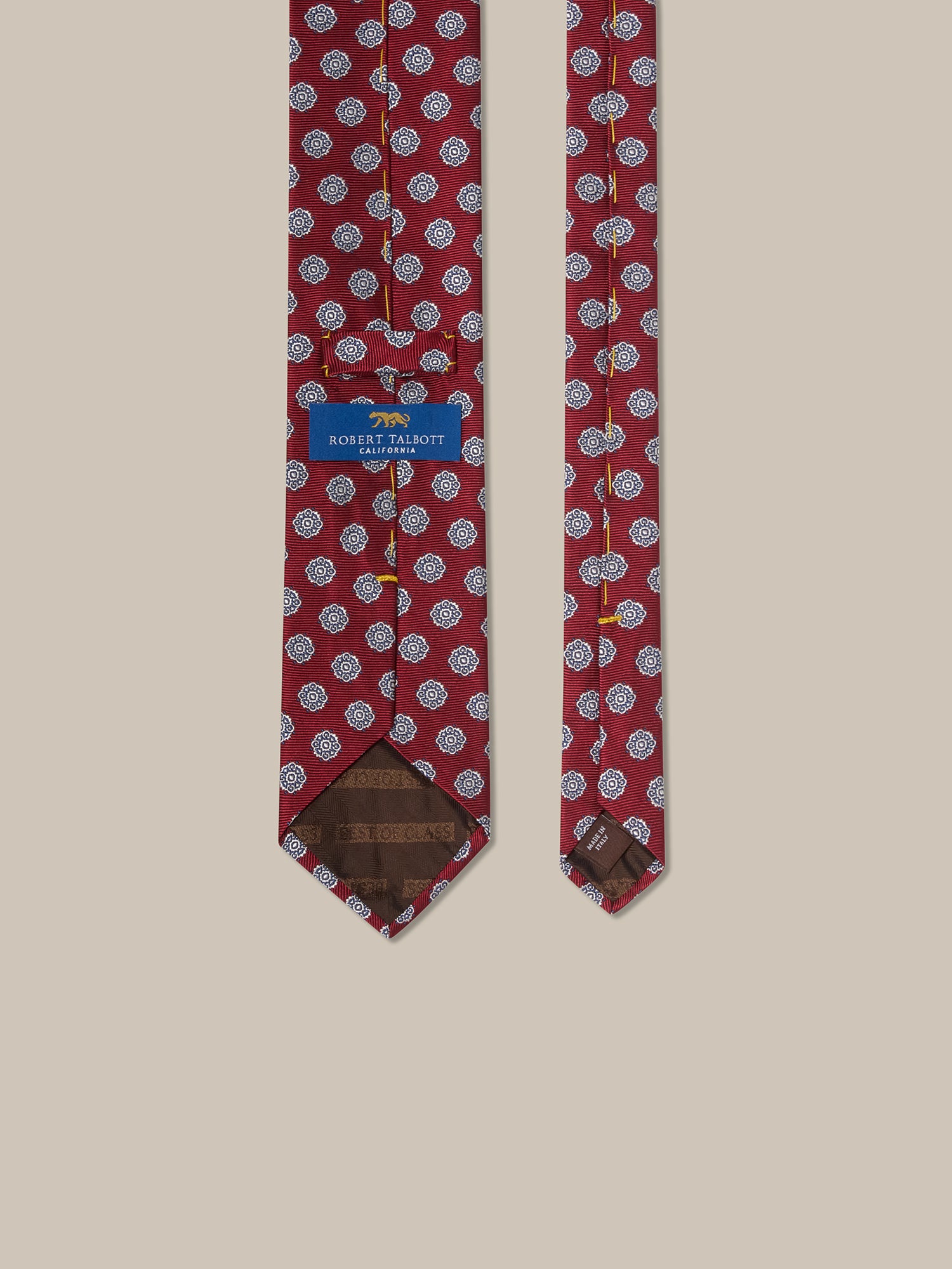 Robert Talbott Best of Class cravatta seta floreale rossa REG