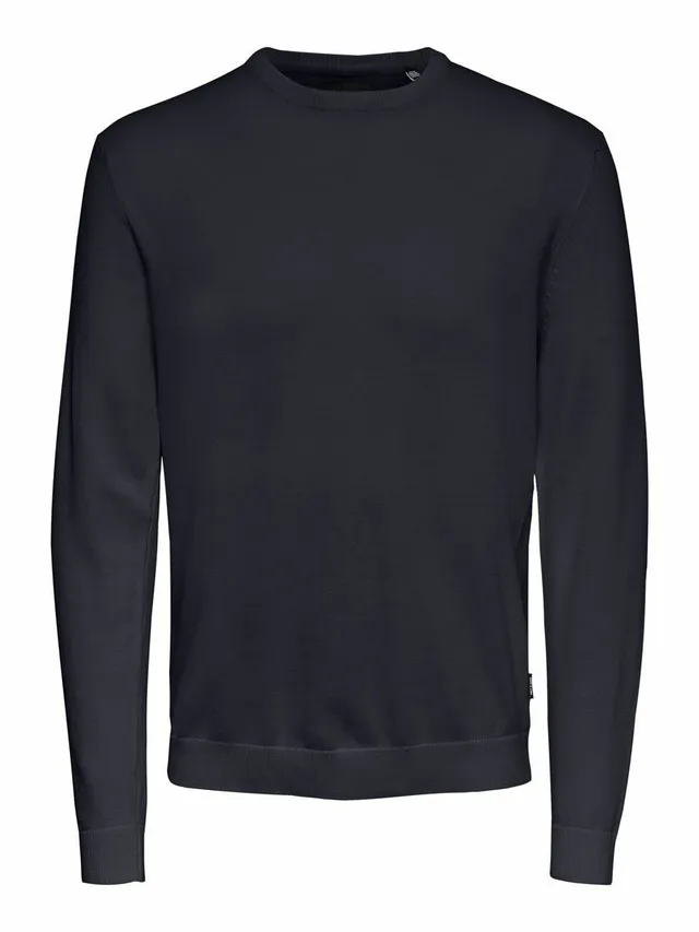 Only & Sons Maglieria Maglione Uomo Navy Scuro Lavorato a Maglia