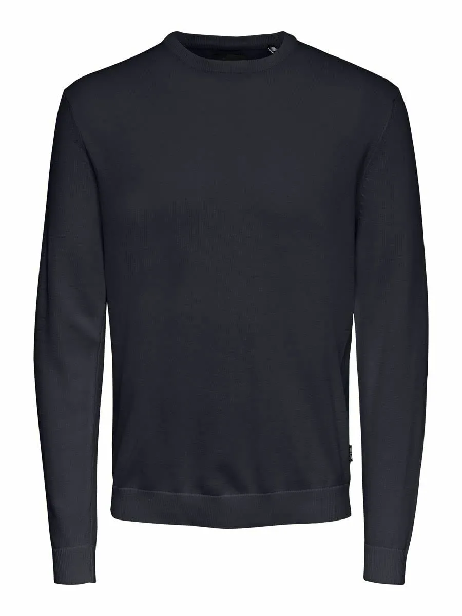 Only & Sons Maglieria Maglione Uomo Navy Scuro Lavorato a Maglia