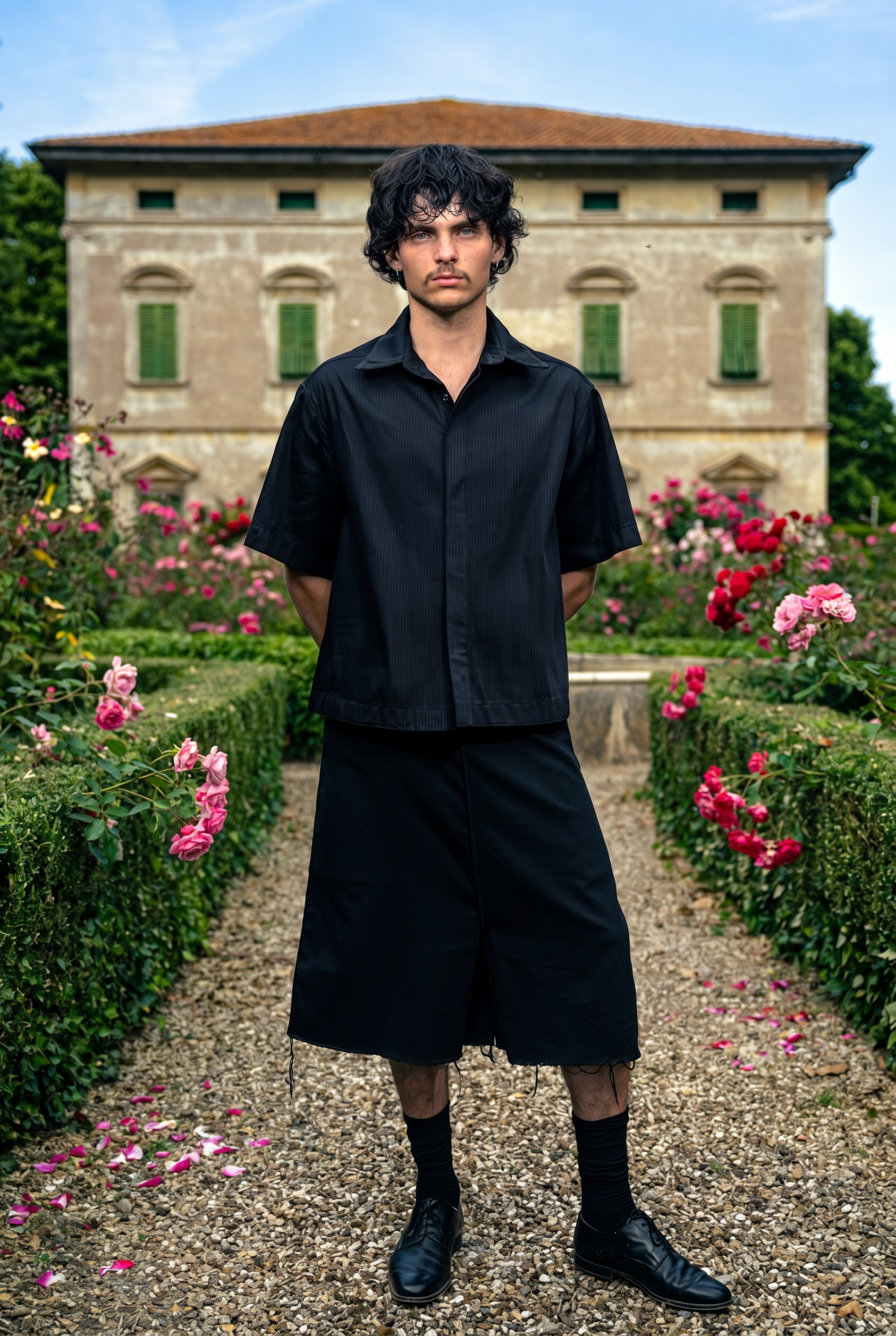 Tiat Occulta bellezza Shade shirt camicia cotone plissettata