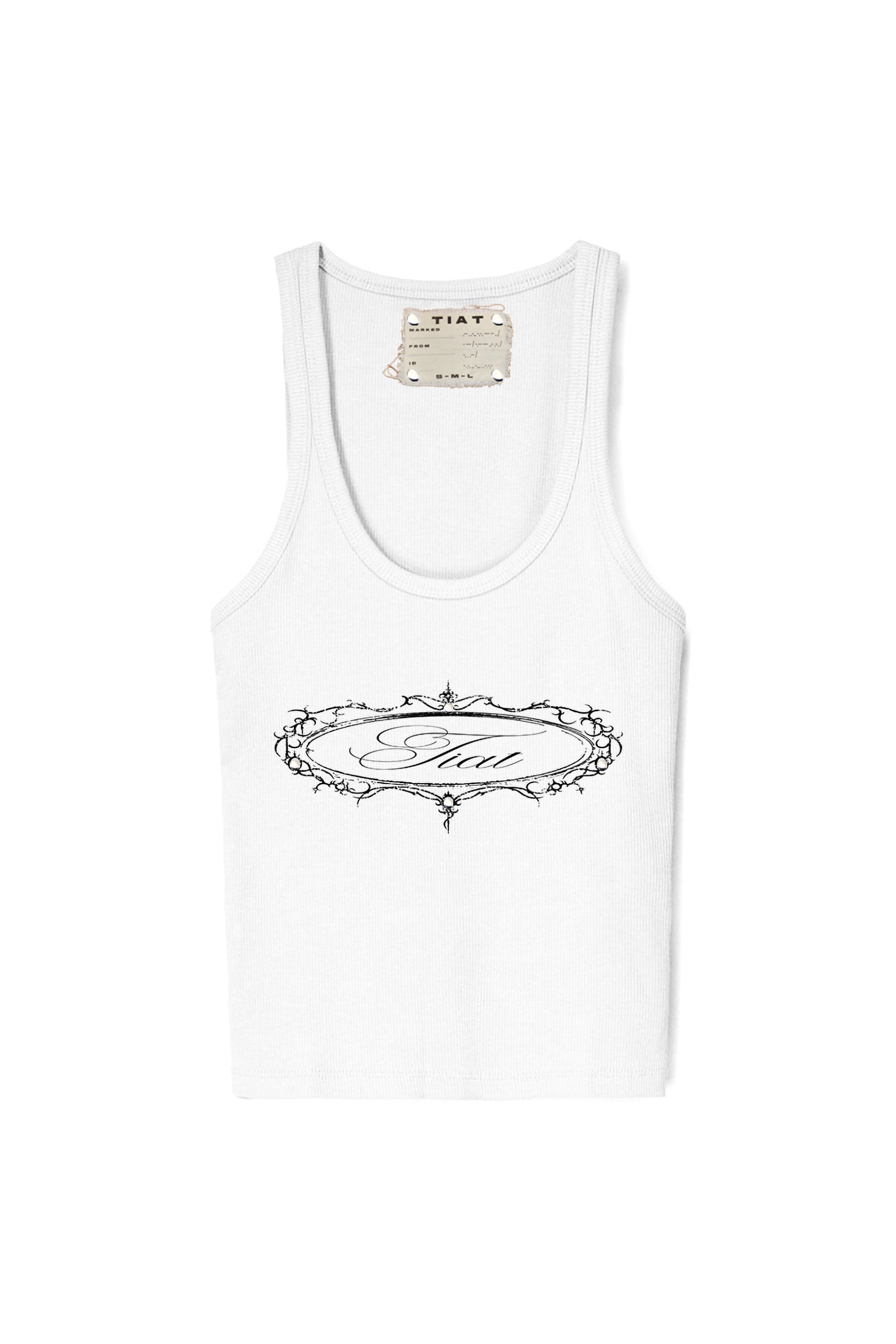 Tiat Alchemical Sigil canotta uomo bianca borchie