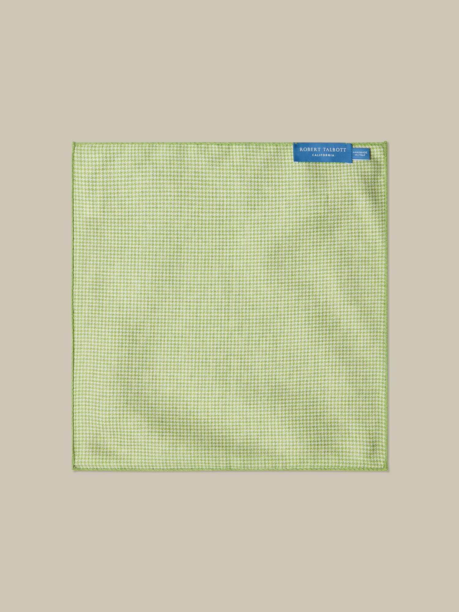 Robert Talbott Colton fazzoletto taschino verde seta