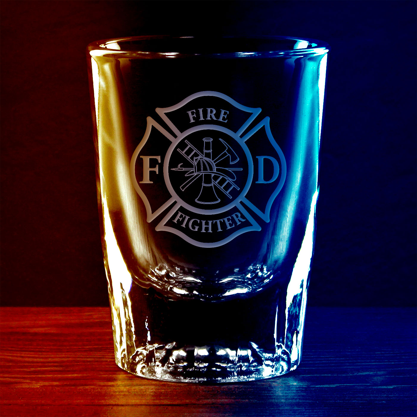 7.62 Design Drinkware Firefighter bicchierino shot 2oz vetro inciso