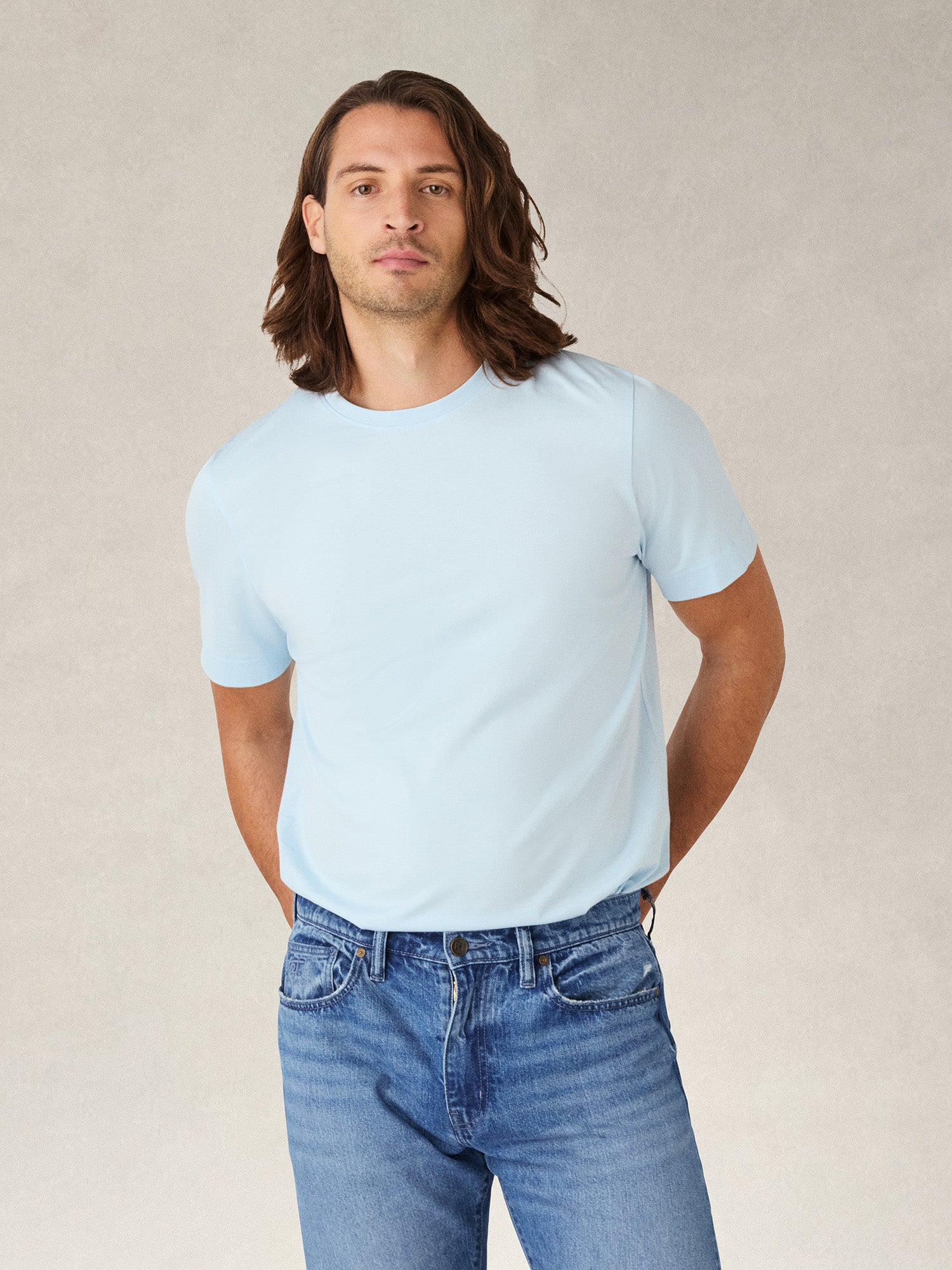 Robert Talbott T-Shirts Dylan t-shirt cotone azzurra