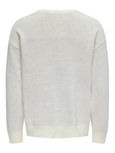 ONLY & SONS Onsgunner RLX Maglione Jacquard Grigio Taglia L