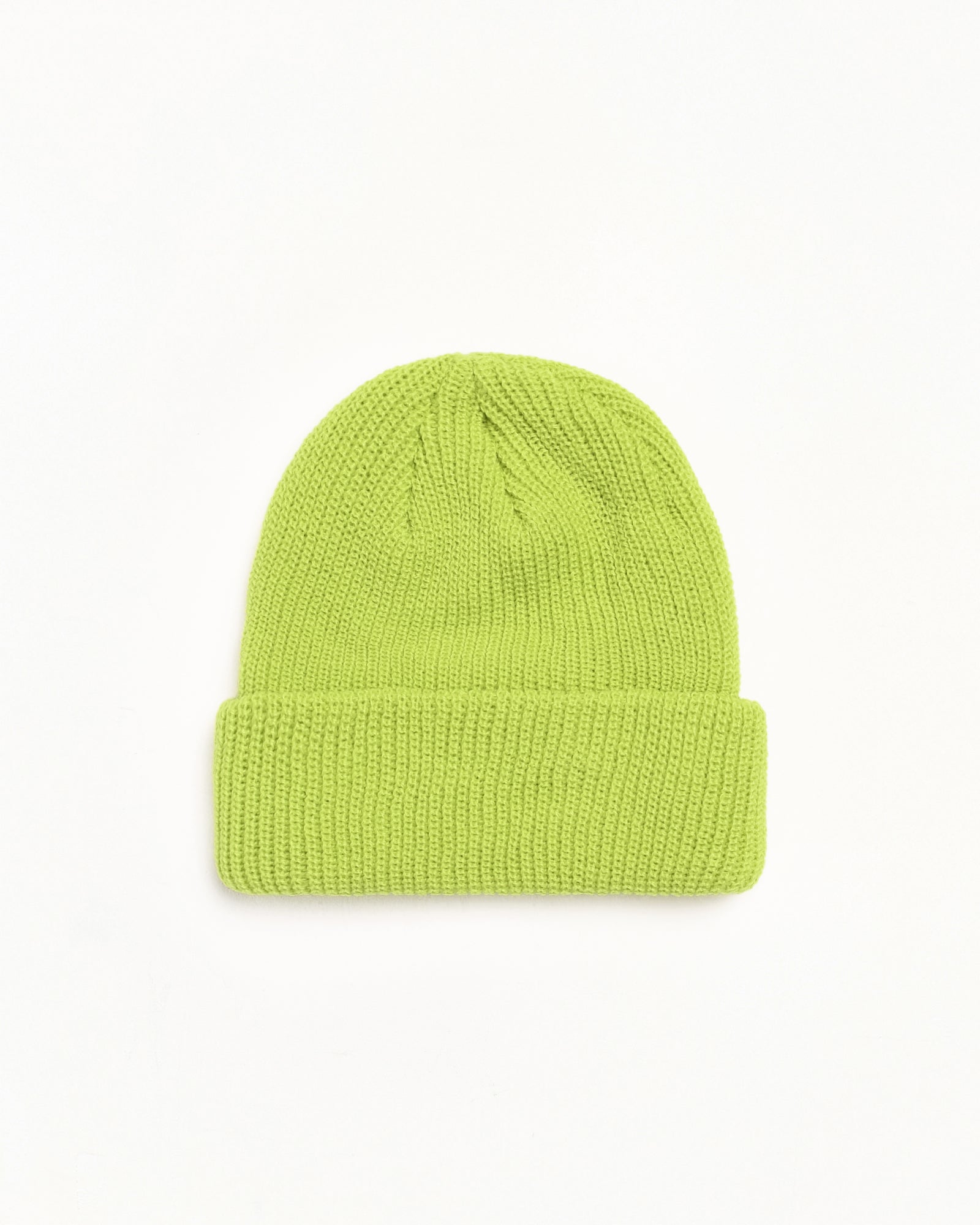 Stussy Basic Cuff Beanie berretto Green Apple acrilico