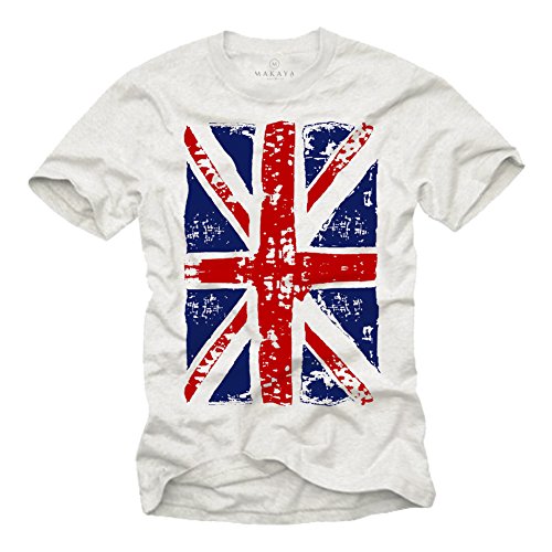 Makaya Union Jack T-Shirt Uomo M Bandiera Inglese