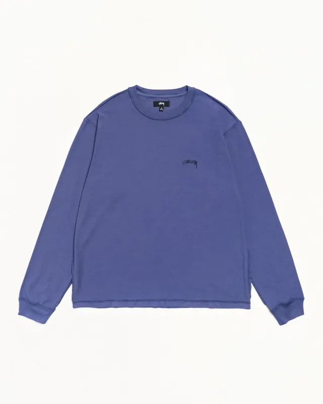 Stussy Lazy LS Tee maglia vintage navy maniche lunghe
