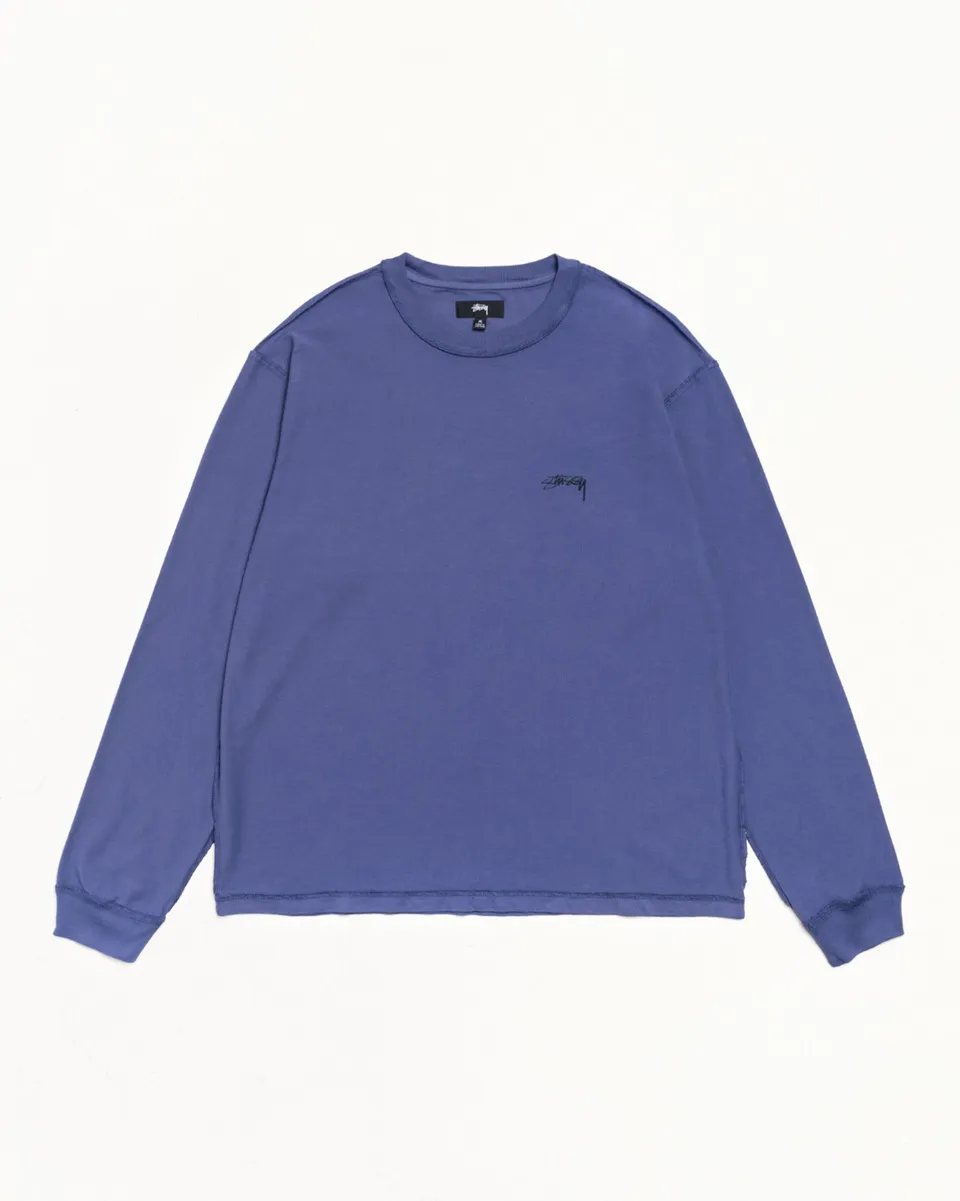 Stussy Lazy LS Tee maglia vintage navy maniche lunghe