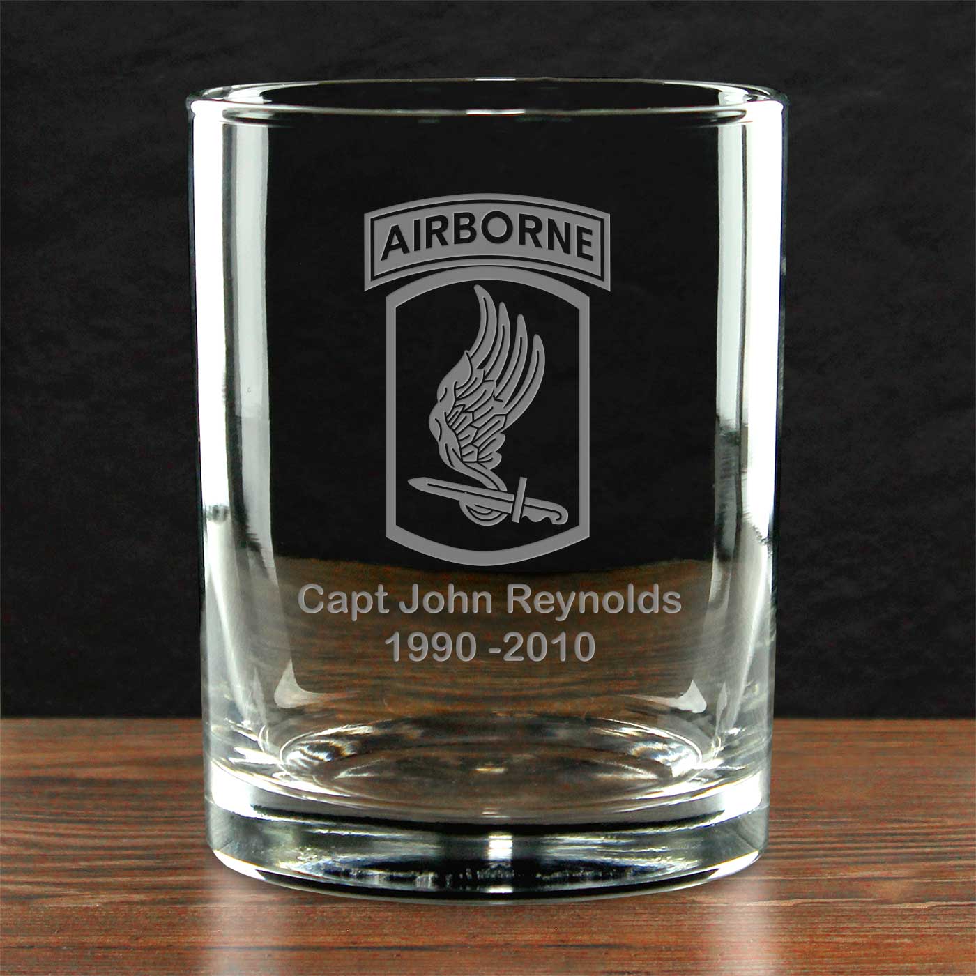 7.62 Design 173rd Airborne bicchiere whisky 14oz inciso