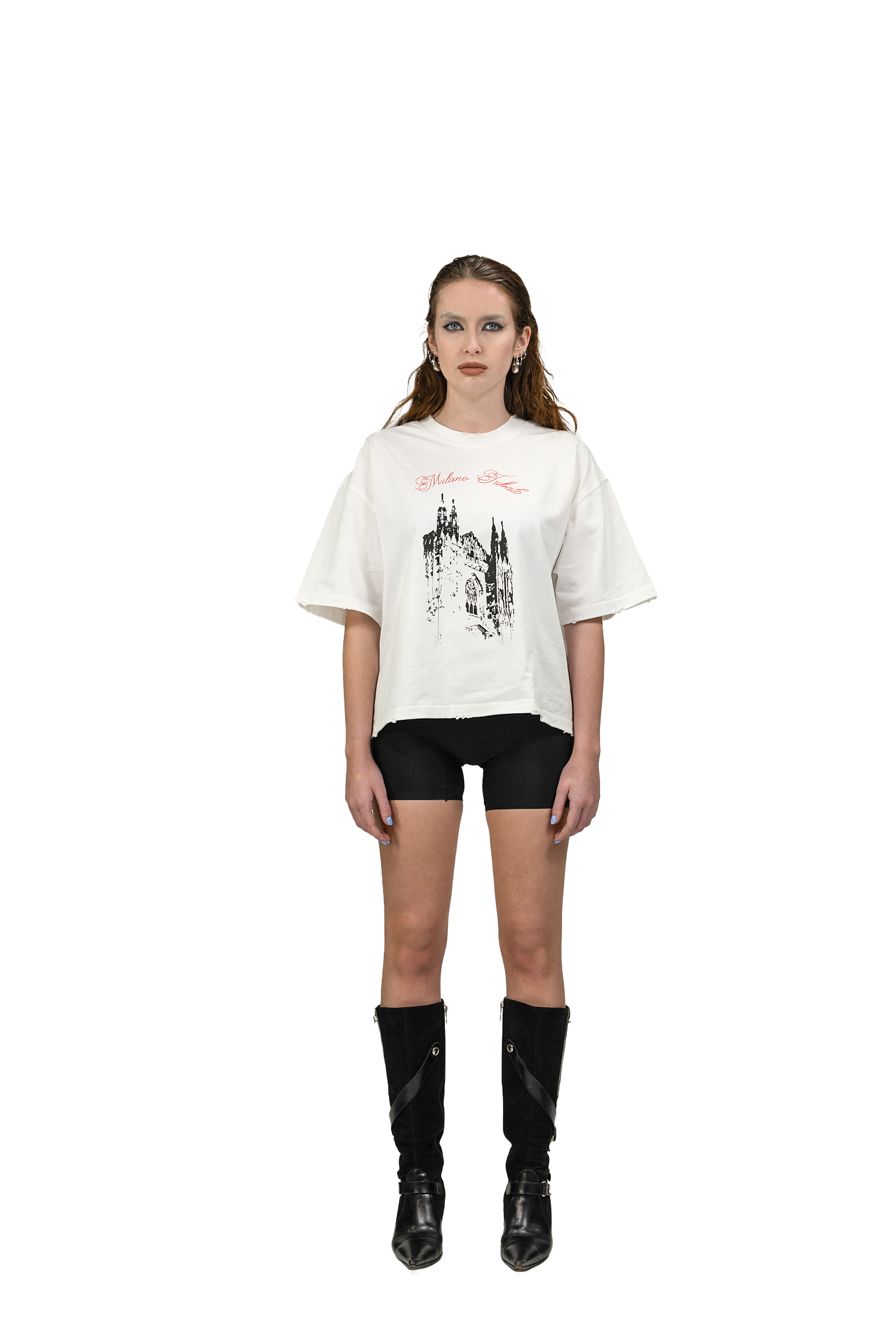 Tiat Milano tribale White Tribal Milan t-shirt bianca stampa