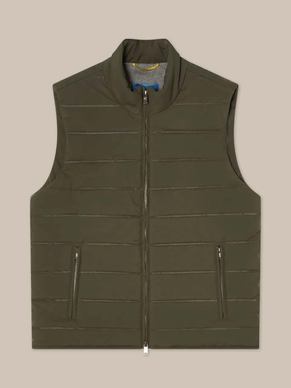 Robert Talbott Driver Gilet Trapuntato Verde Sage Green