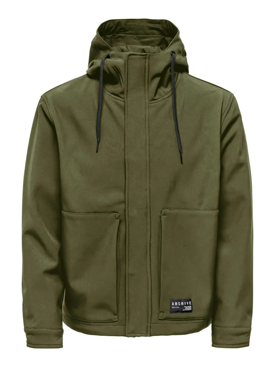 Only & Sons Onsaslan Otw Giacca Softshell Uomo Olive Night
