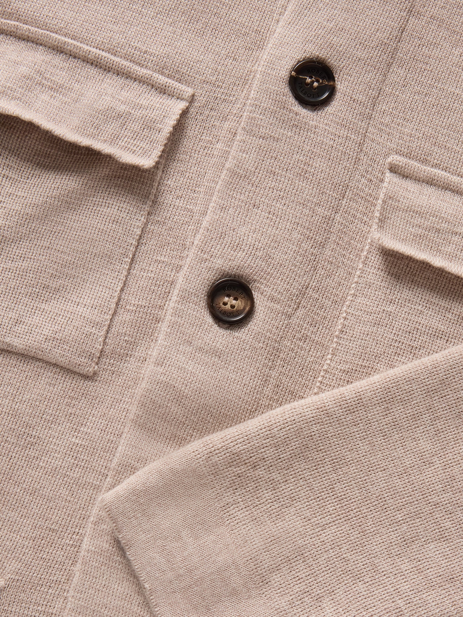 Robert Talbott Landon Giacca Maglia Merino Sabbia