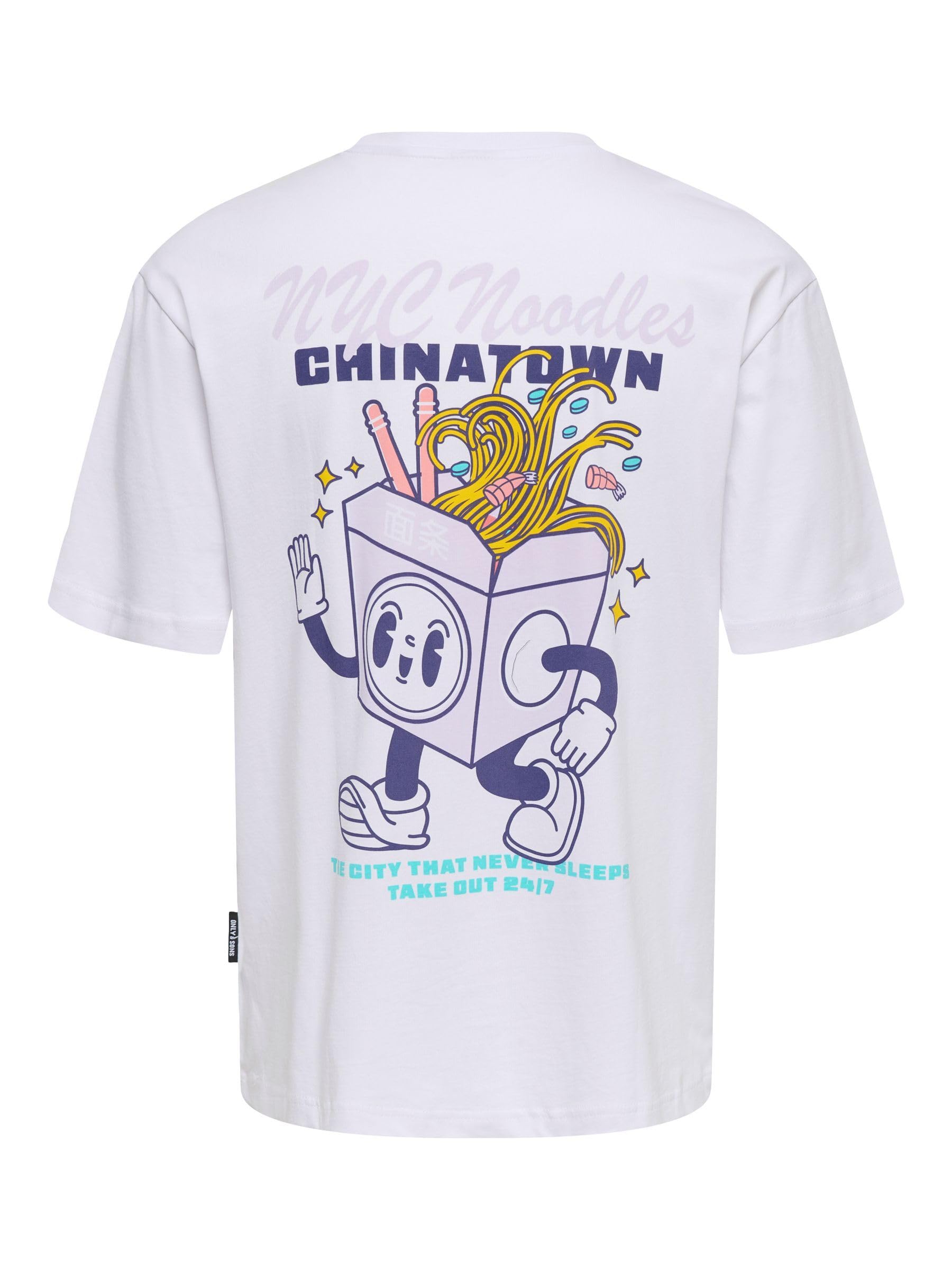 Only & Sons Onsfrank T-Shirt Uomo L Bright White Cotone
