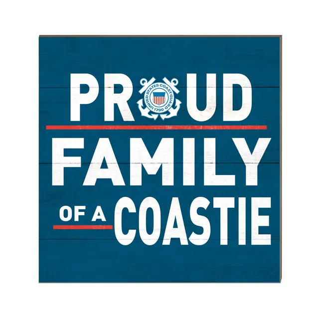 7.62 Design Coast Guard targa legno 10x10 blu famiglia