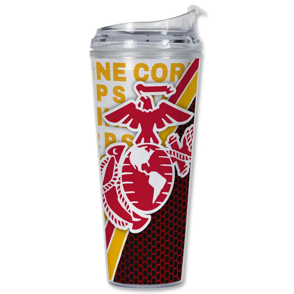 7.62 Design USMC Eagle Globe Anchor tumbler plastica 24oz