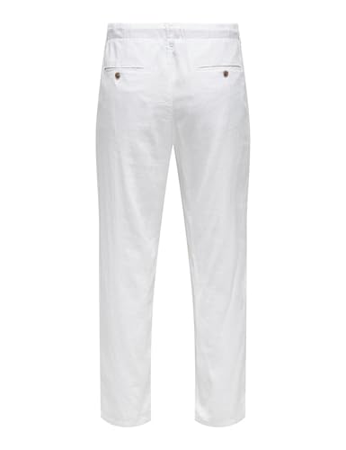 ONLY & SONS Onsleo 0048 Pantaloni Crop Lino 36W/32L