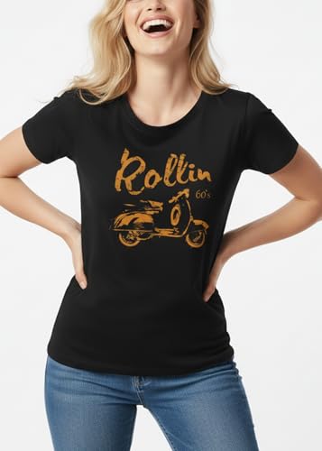 MAKAYA Rollin 60's T-Shirt Donna Cotone Taglia L Hippie