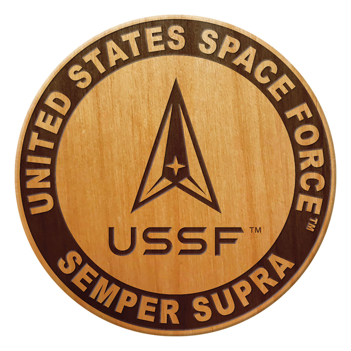 7.62 Design Space Force Sottobicchieri Legno Set 4 Pezzi Tondi Incisi